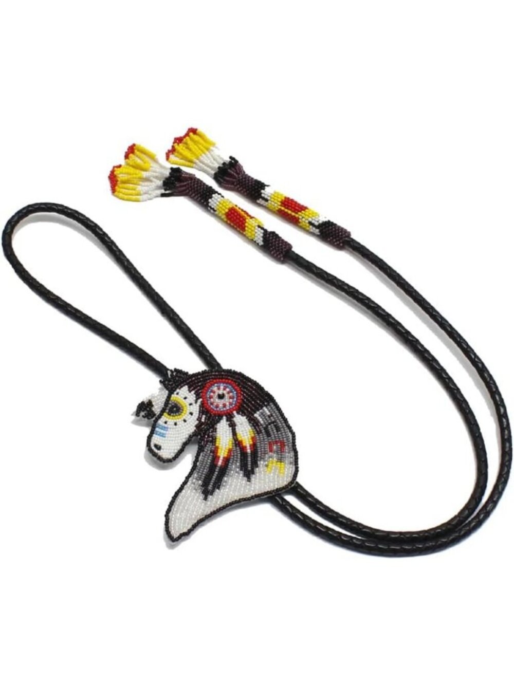 Handmade Beaded Bolo Tie, Native American Style, Fashion Accessory, Unique Gift